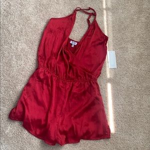 Strappy Red Romper